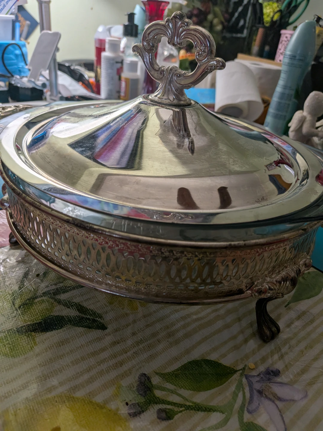 Silver Plated Serving Dish with Lid