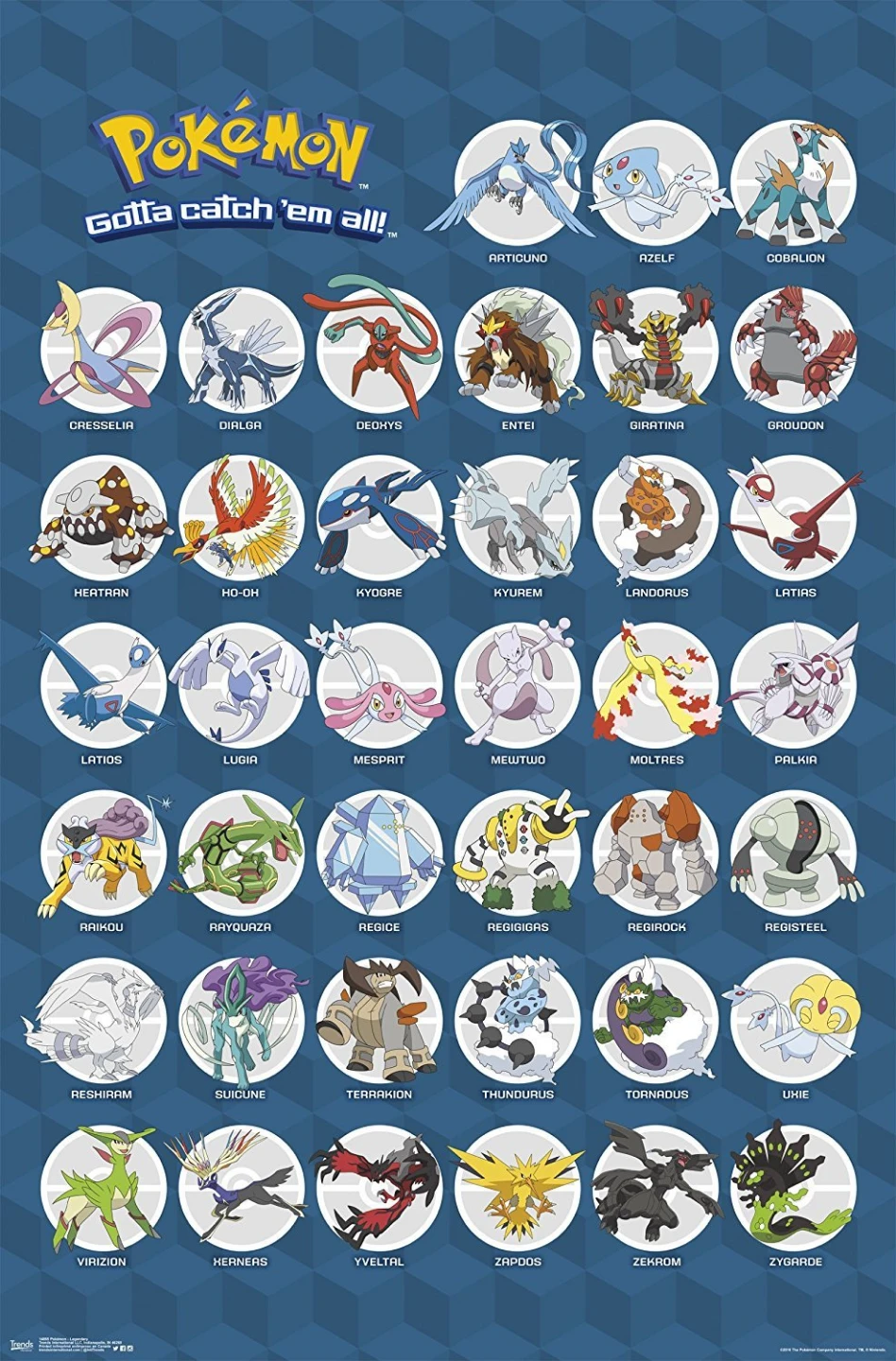 NEW old stock 2016 Pokemon Legendary poster