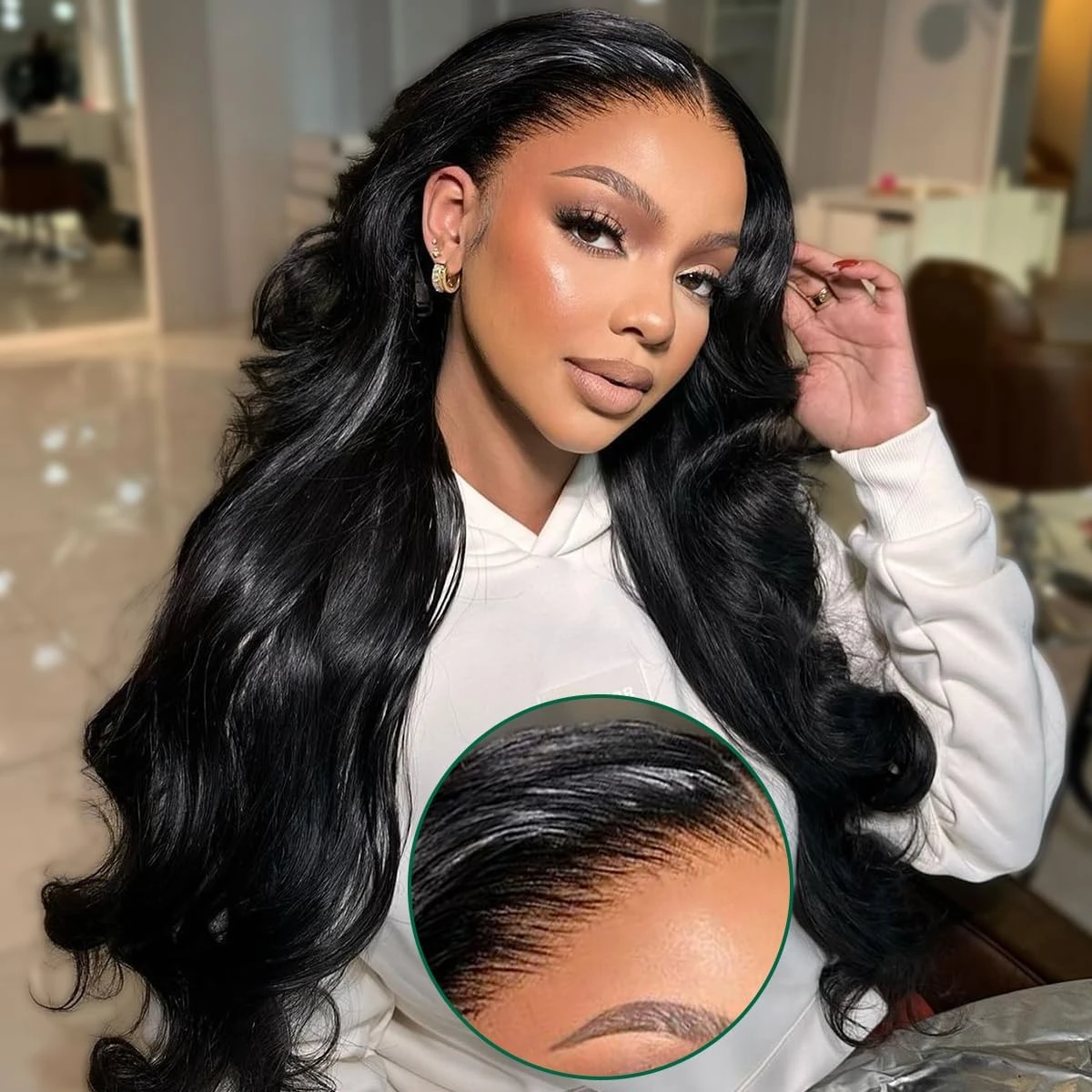 Hair Wig Human Hair Body Wave Front Wig