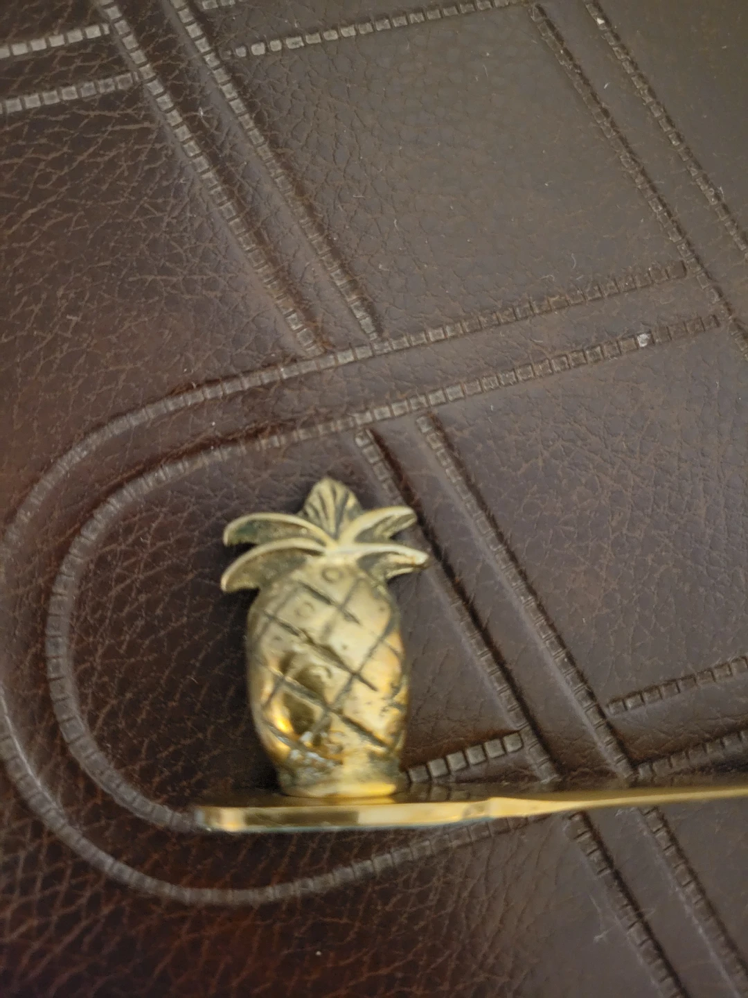 Vintage Brass Letter Opener with Pineapple Handle - photo 3