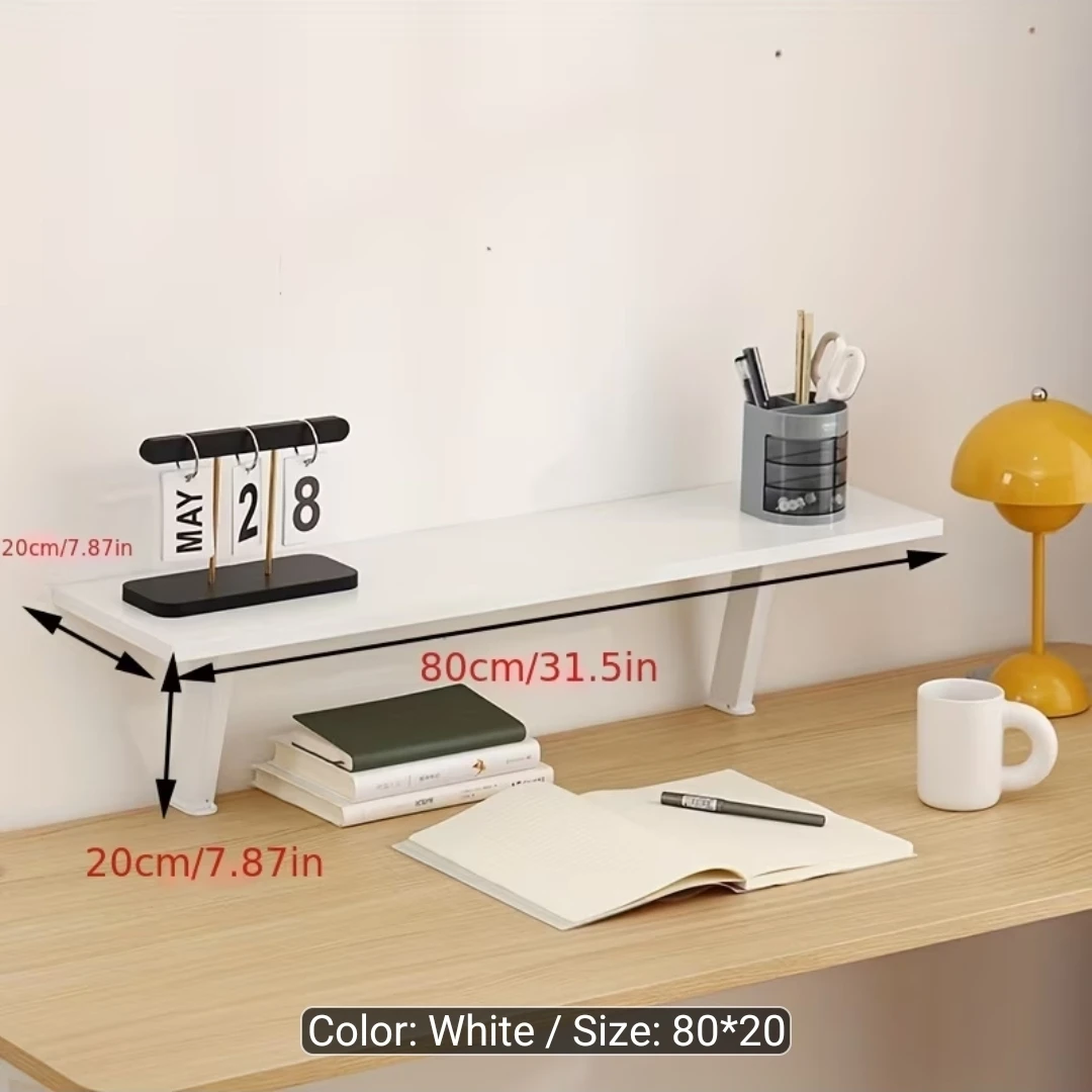 White Desk Shelf 80cm