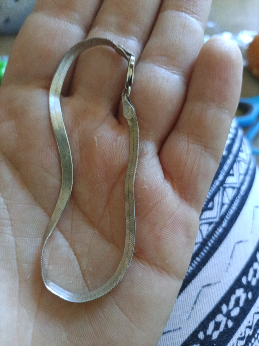 Sterling Silver Herringbone Bracelet