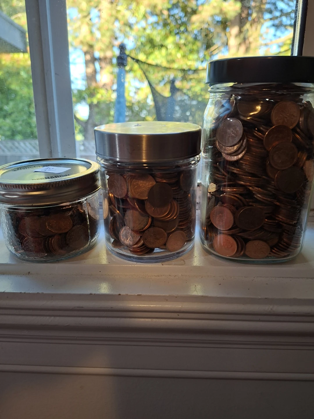 Three Jars of Pennies
