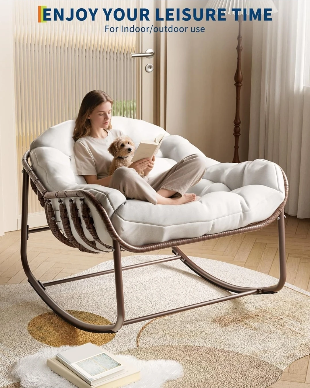 Oversized Rocking Chair with Included Pillow - photo 4