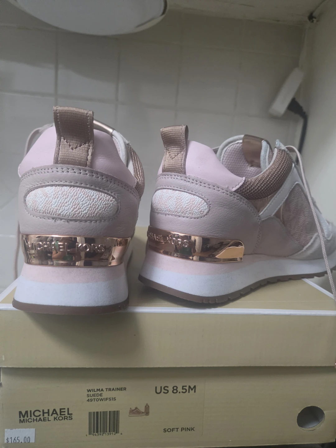 Michael Kors Wilma Trainer Sneakers US 8.5 Soft Pink Suede - photo 3