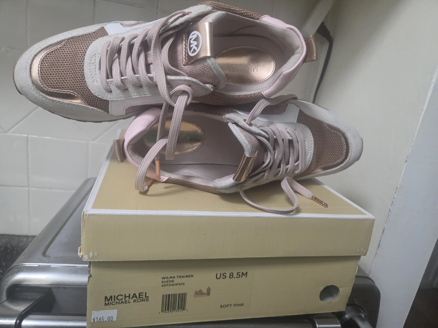 Michael Kors Wilma Trainer Sneakers US 8.5 Soft Pink Suede - photo 5