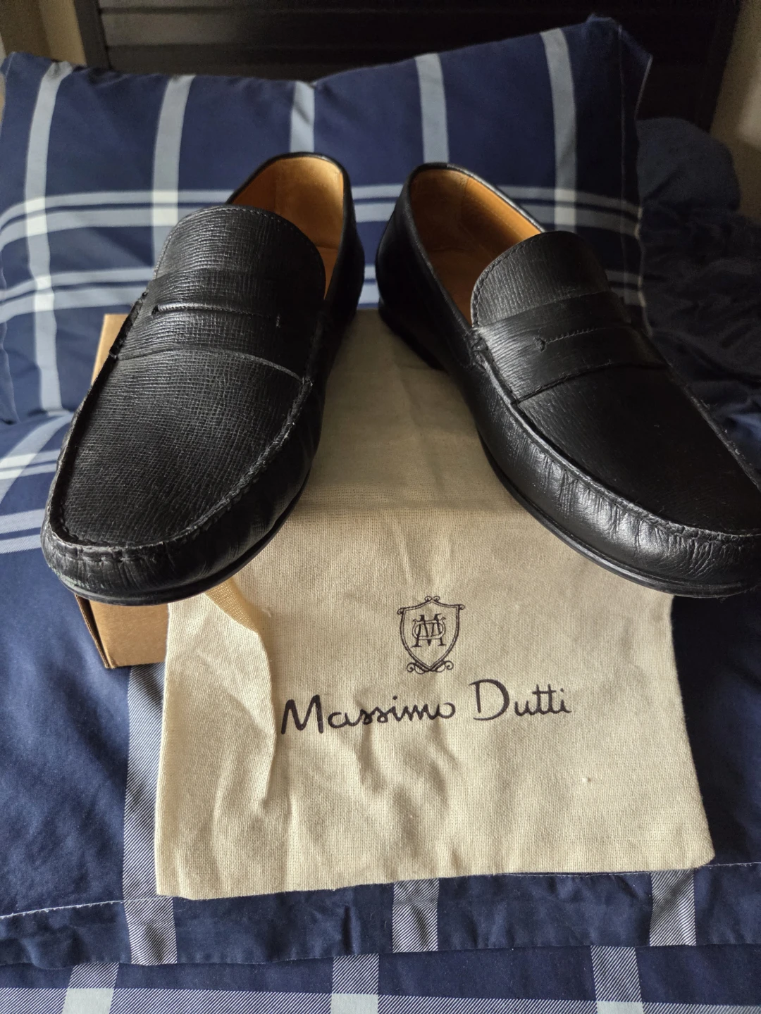 Massimo Dutti Black Leather Loafers - photo 2