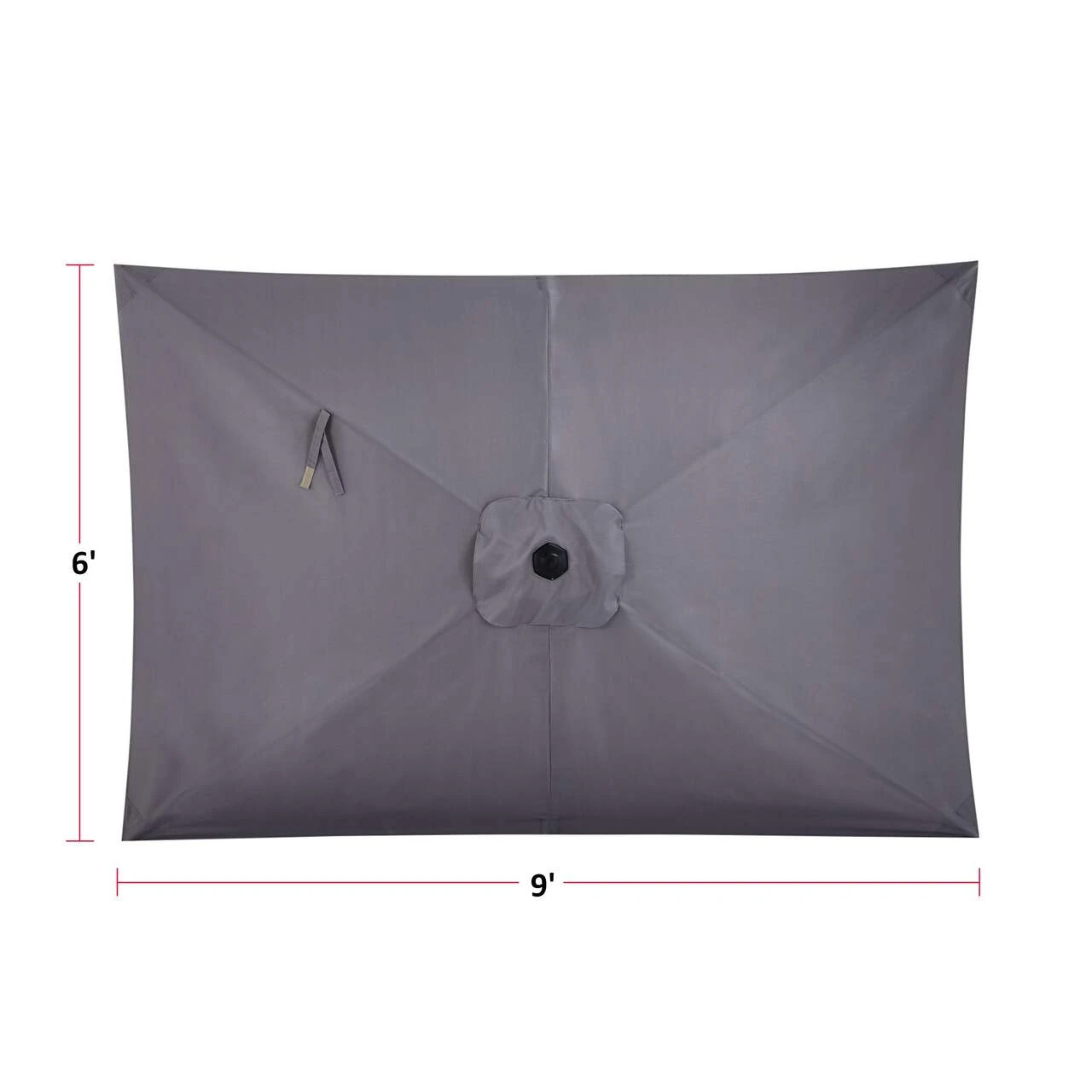 CANVAS Grey Rectangular Umbrella 9' x 6' - photo 5