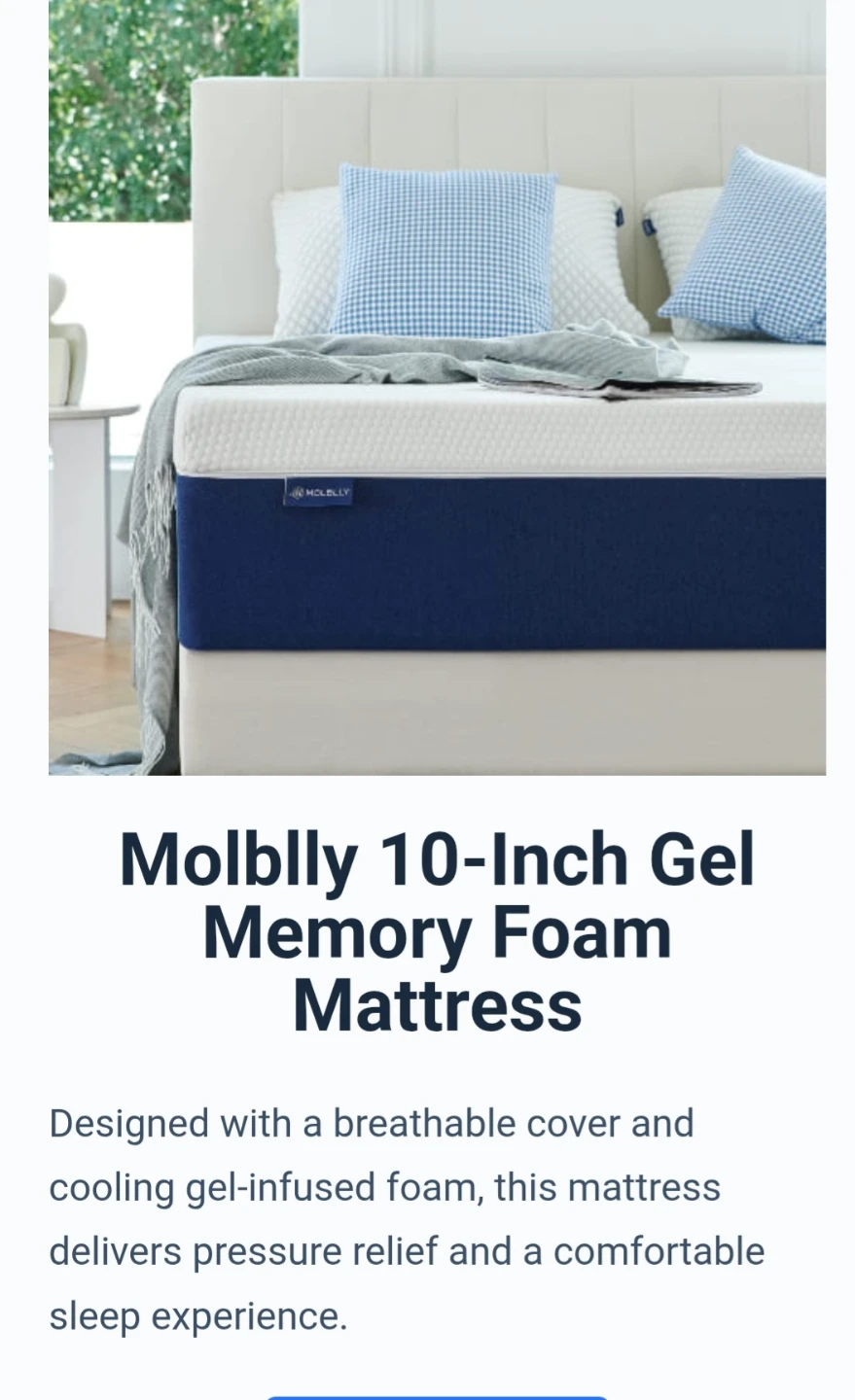 Molblly 10-Inch Gel Memory Foam Mattress - photo 5