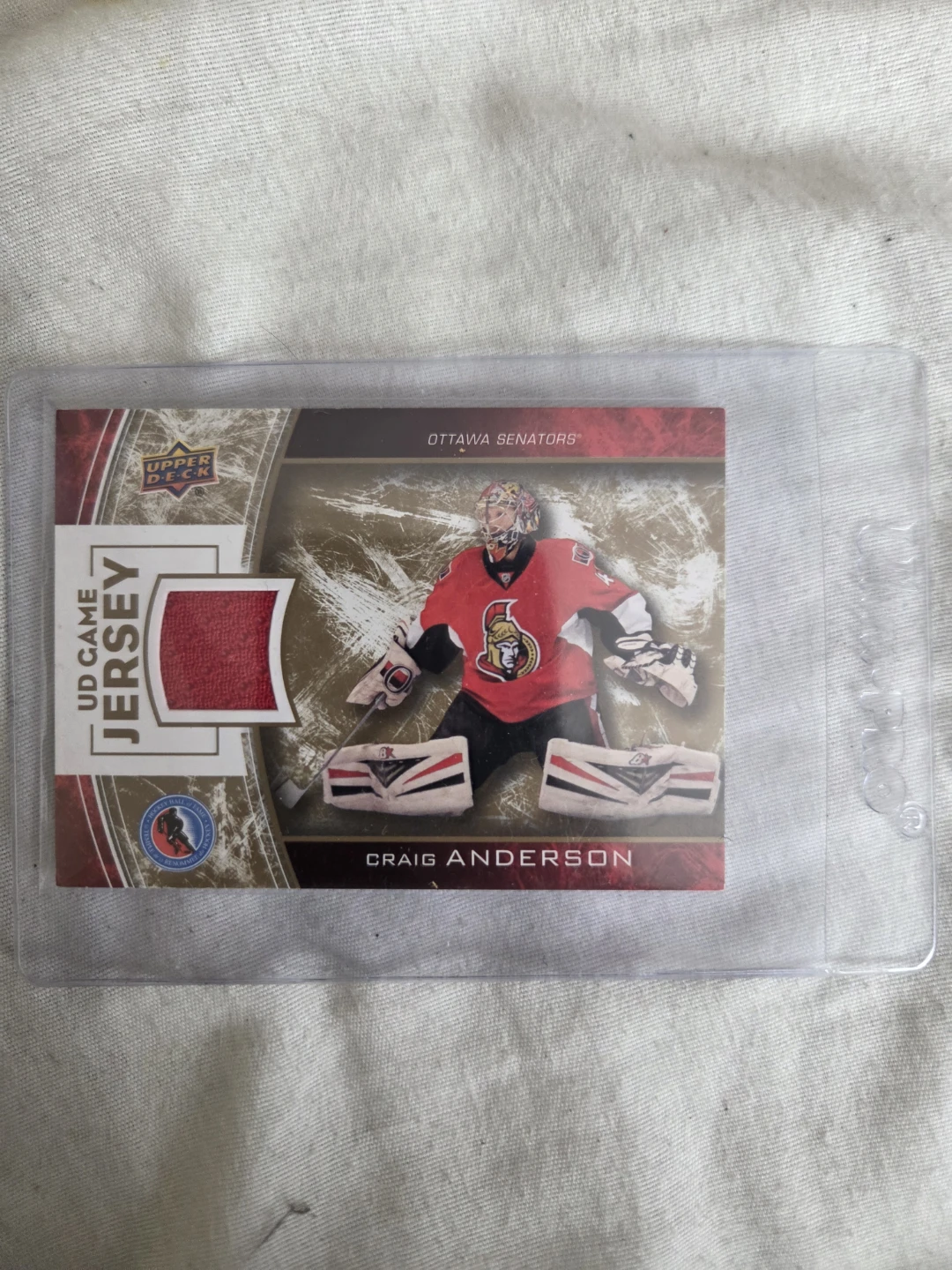 Craig Anderson Ottawa Senators UD Game Jersey Hockey Card