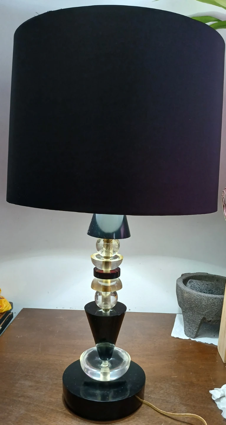 Table Lamp with Black Drum Shade - photo 2