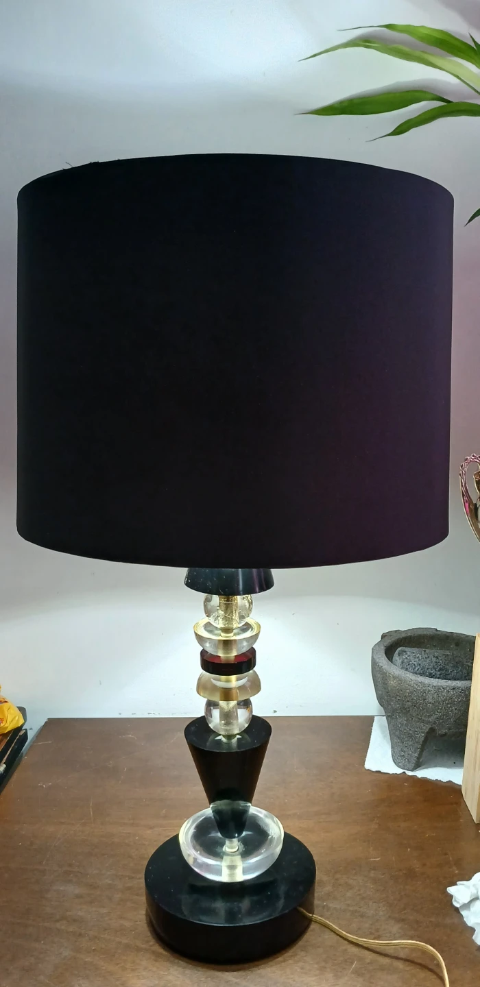 Table Lamp with Black Drum Shade - photo 3