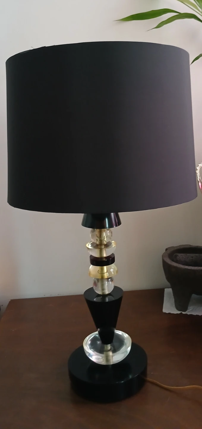 Table Lamp with Black Drum Shade - photo 4