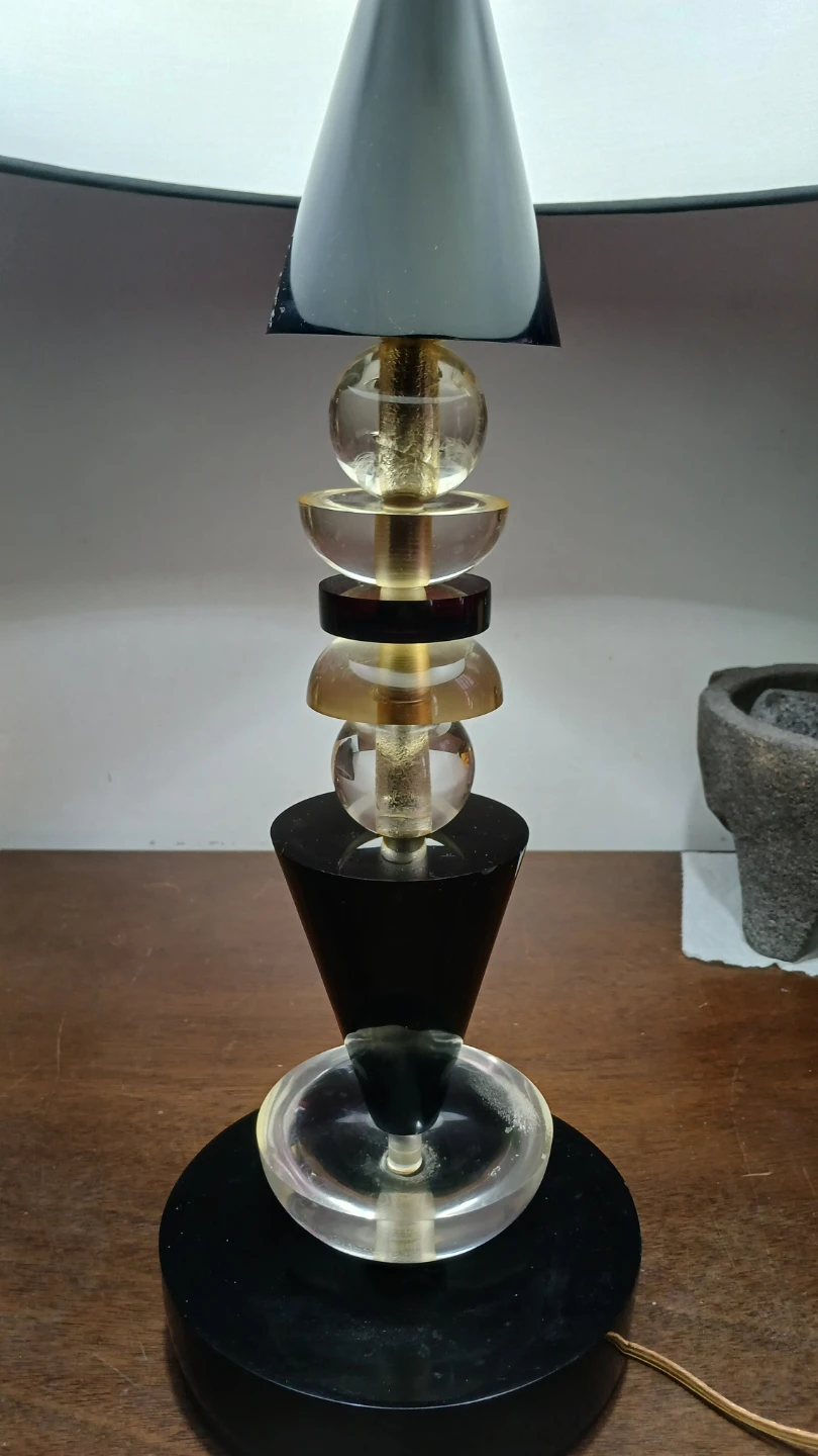Table Lamp with Black Drum Shade - photo 5