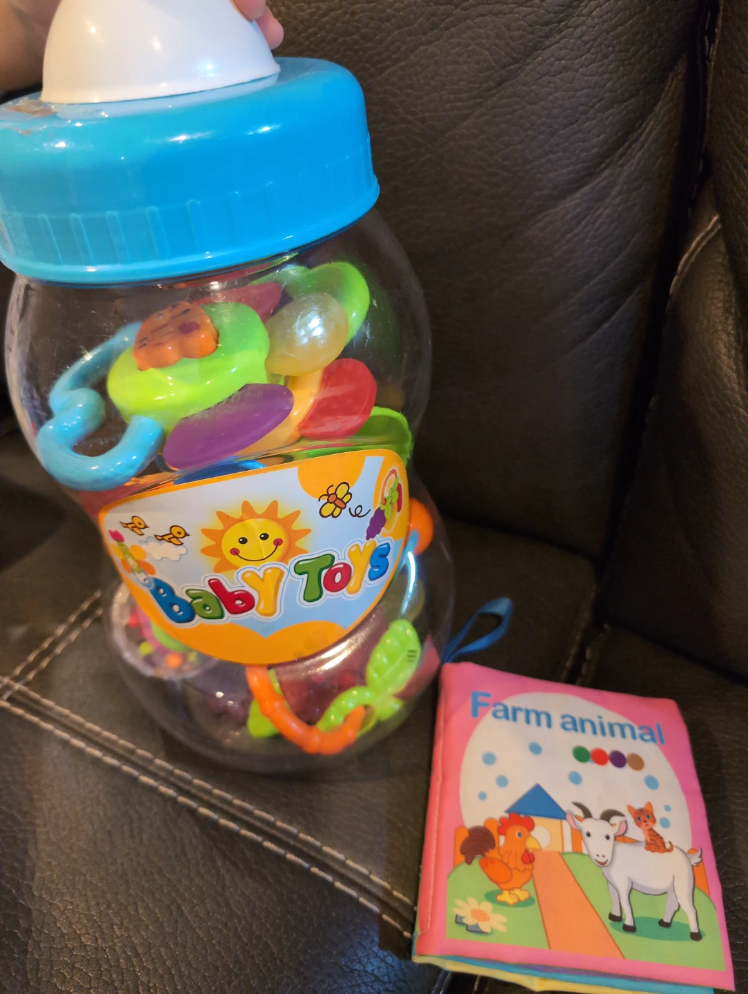 Baby Toys Rattles Set in Bottle Container - photo 3