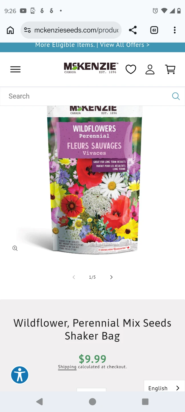 New McKenzie Perennial Wildflower Mix Seeds - photo 2