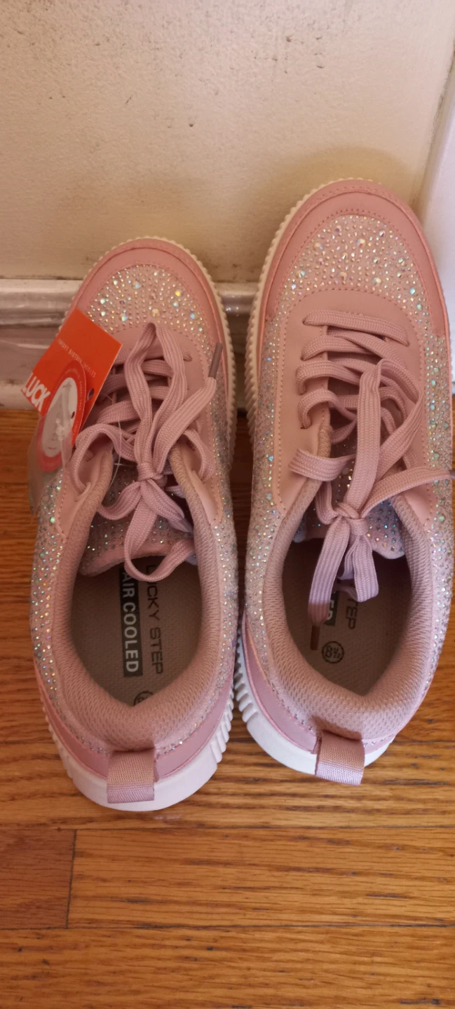 Pink sparkly sneakers - photo 2