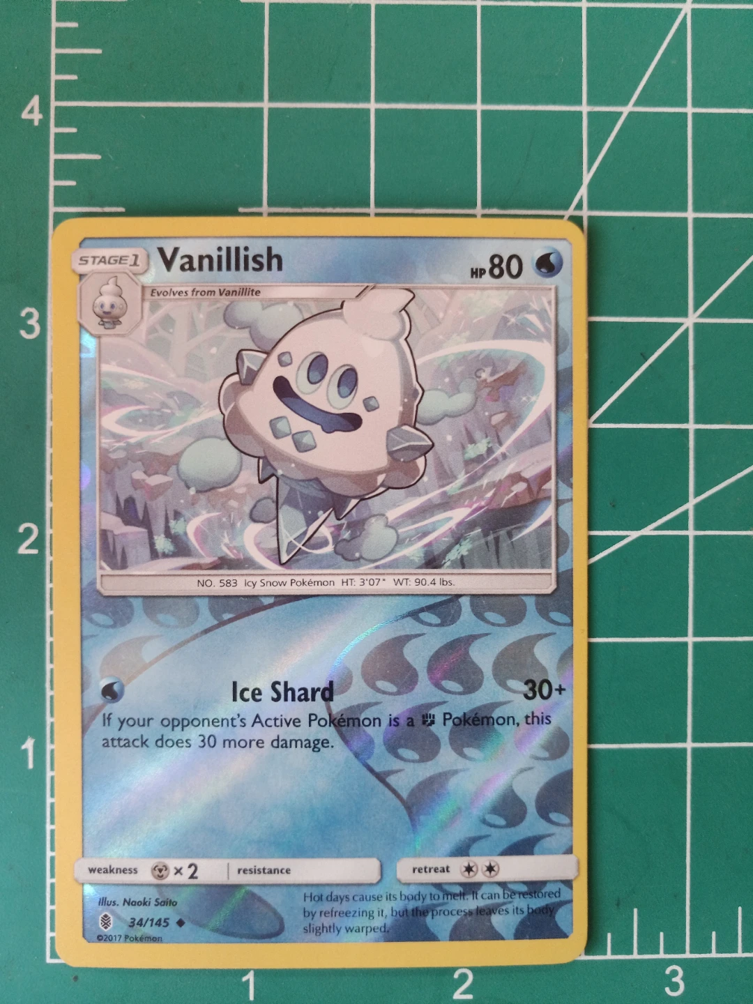 Pokemon Vanillish Trading Card 34/145