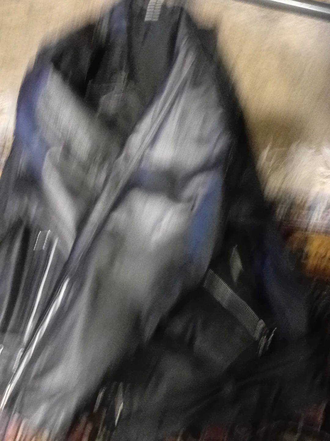Black Leather Motorcycle Jacket - photo 3