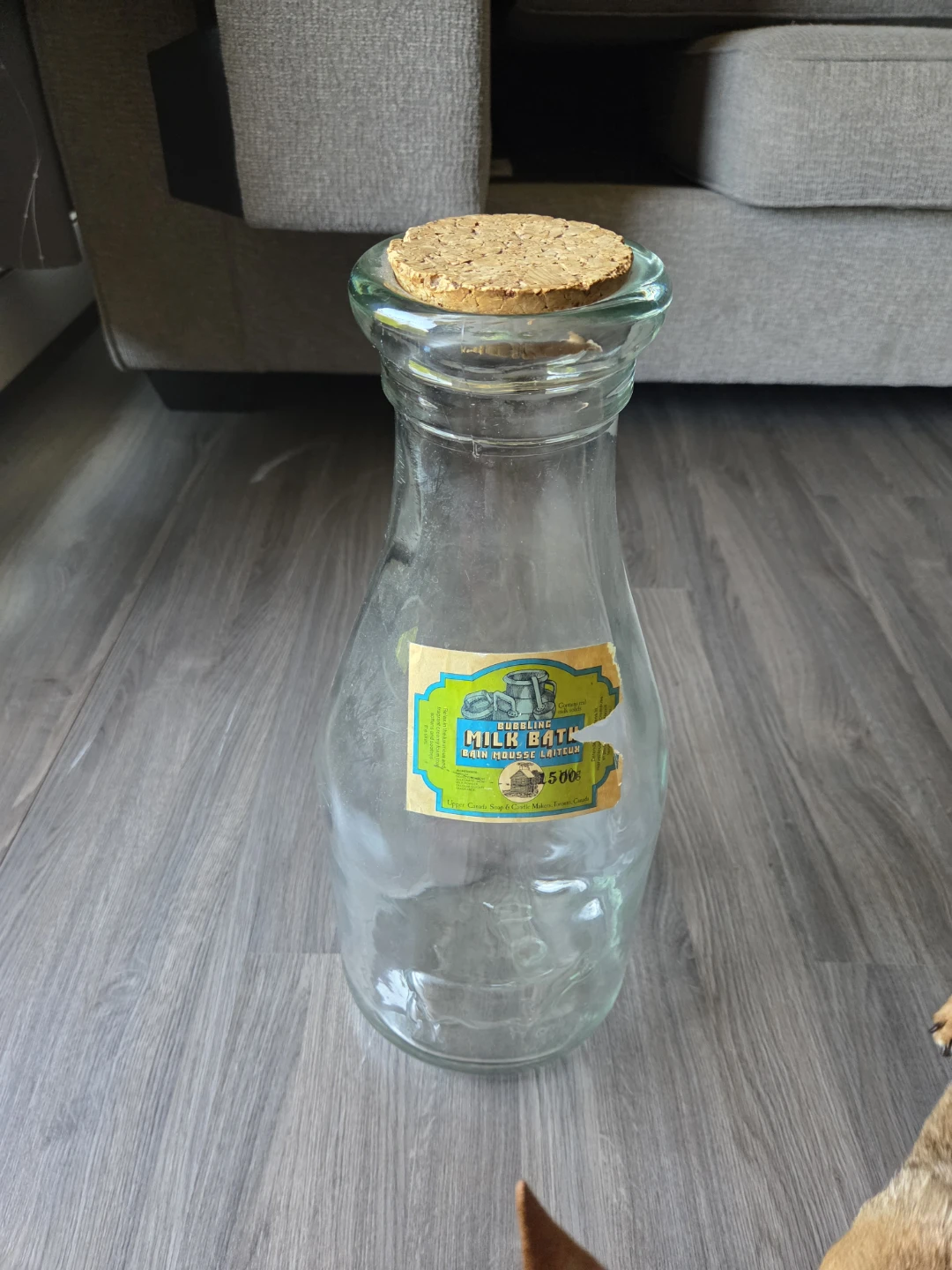 Vintage Bubbling Milk Bath Bottle with Cork - photo 2