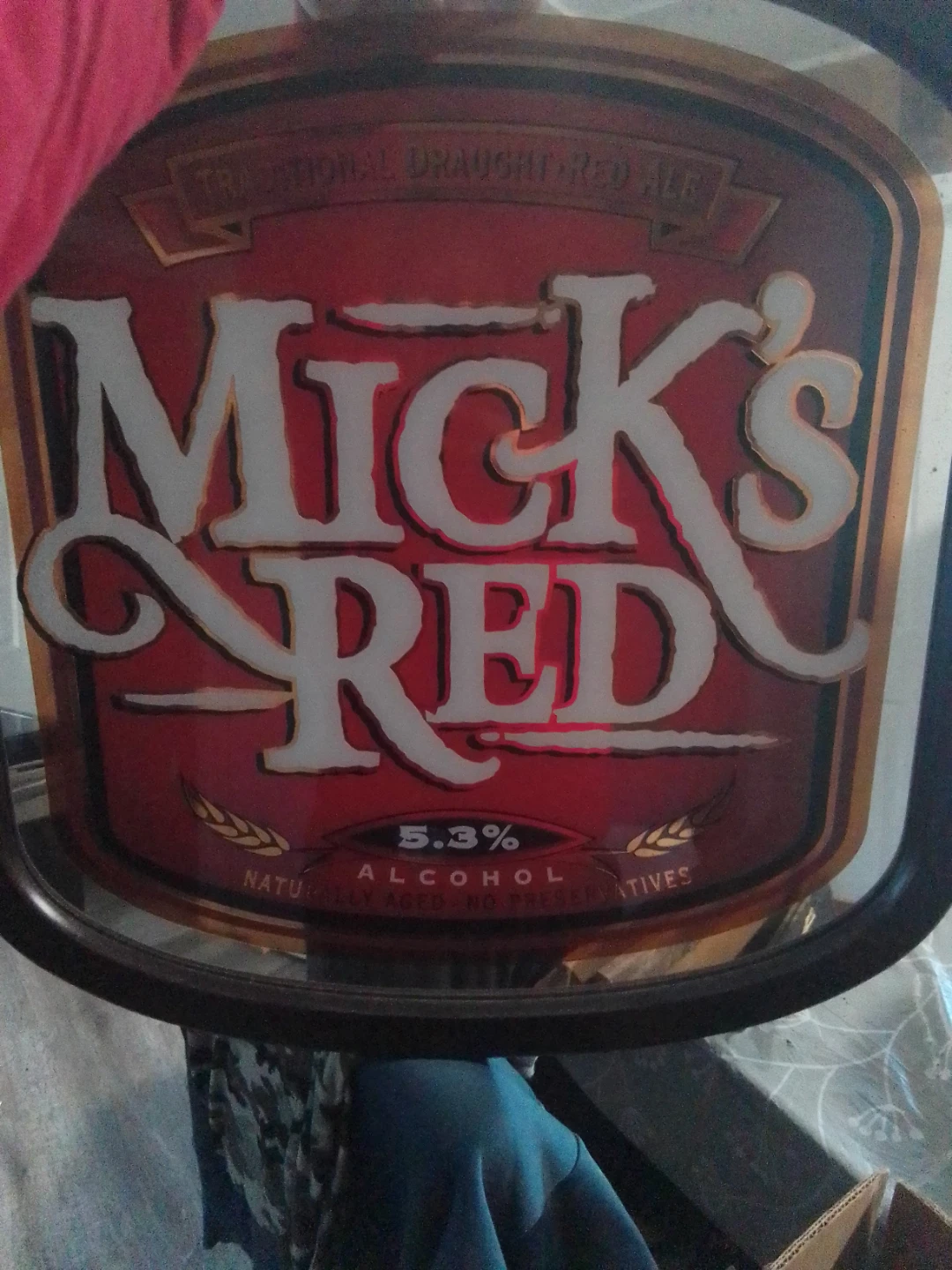 Mick's Red Traditional Draught Red Ale Sign