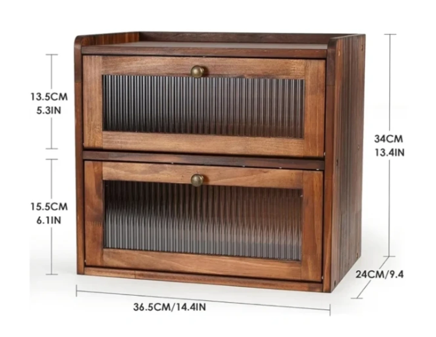 BRAND NEW Wooden Bread Box with Acrylic Window - photo 3