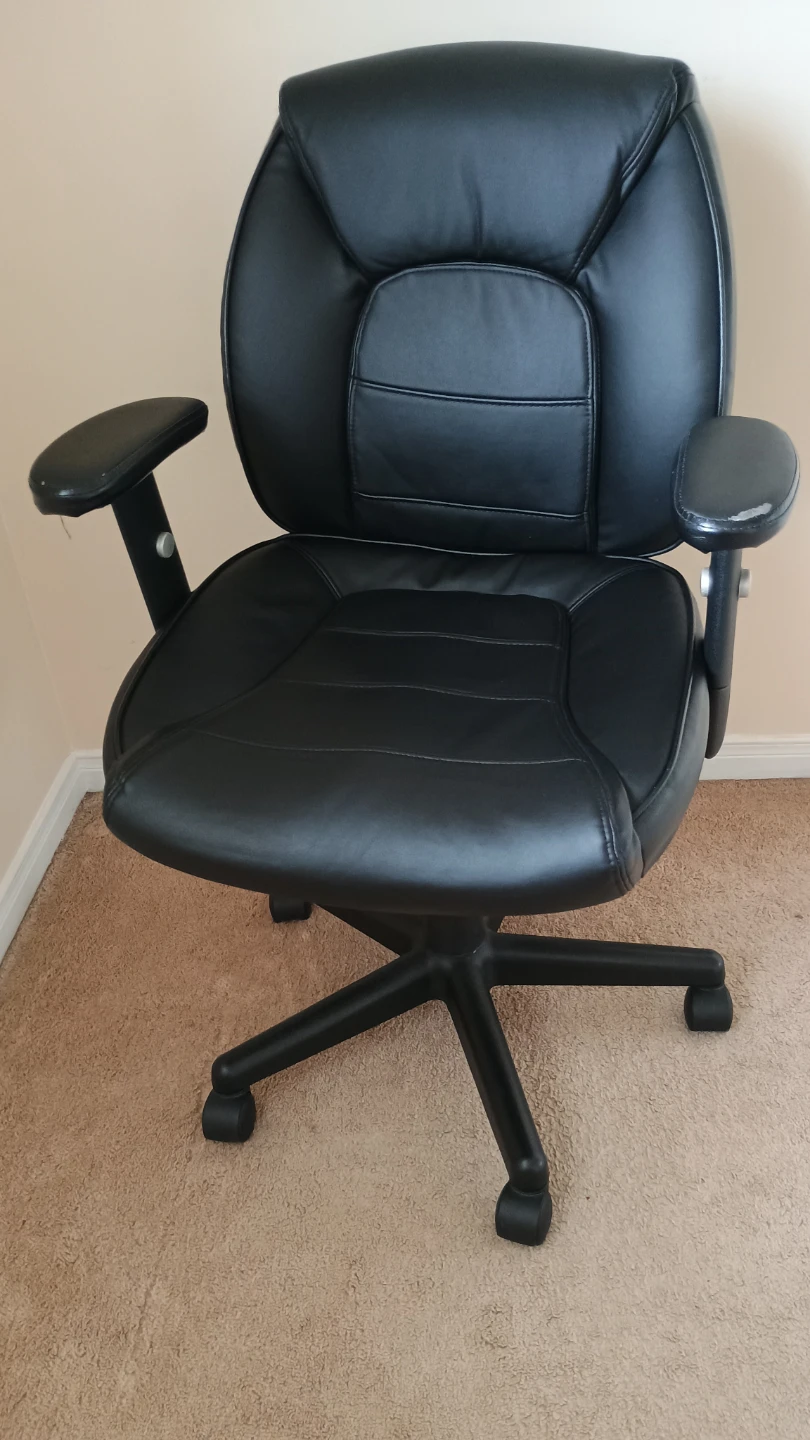 Black Faux Leather Executive Office Chair