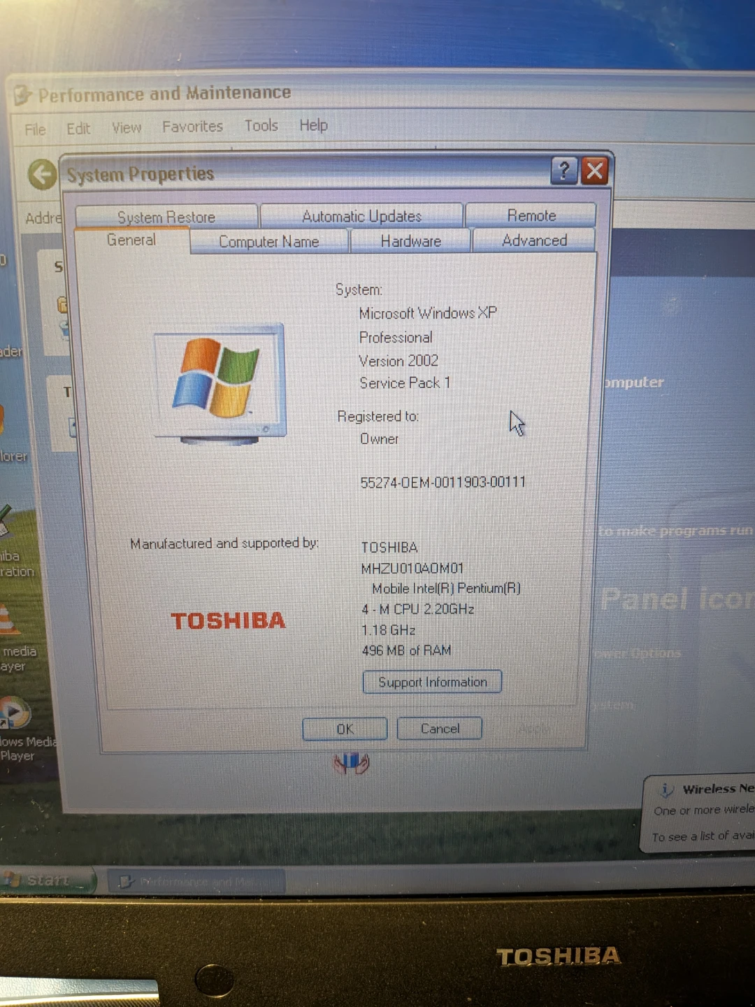 Toshiba Tecra A1 Windows XP Laptop - photo 2
