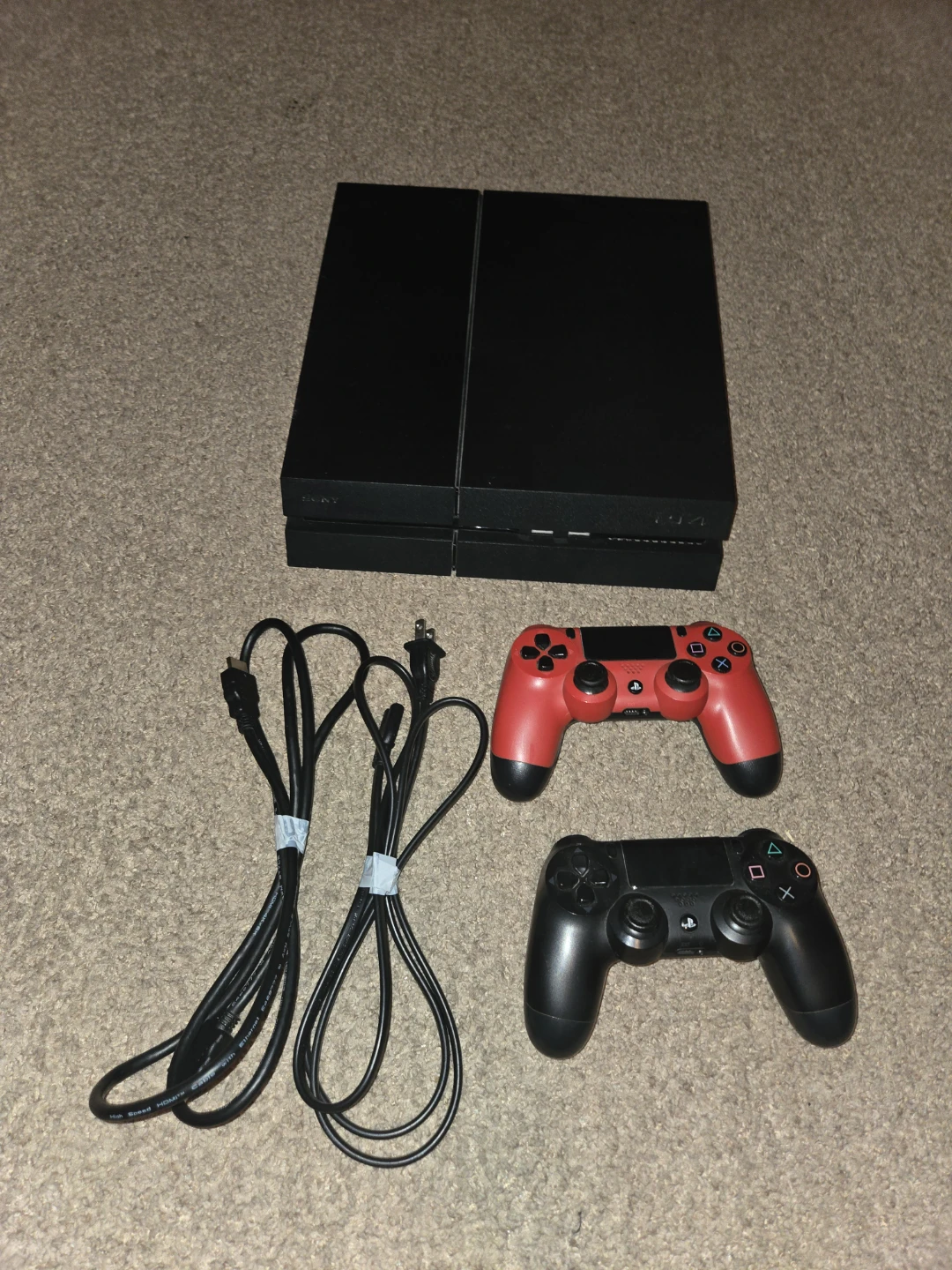 Sony PlayStation 4 Console with Two Controllers