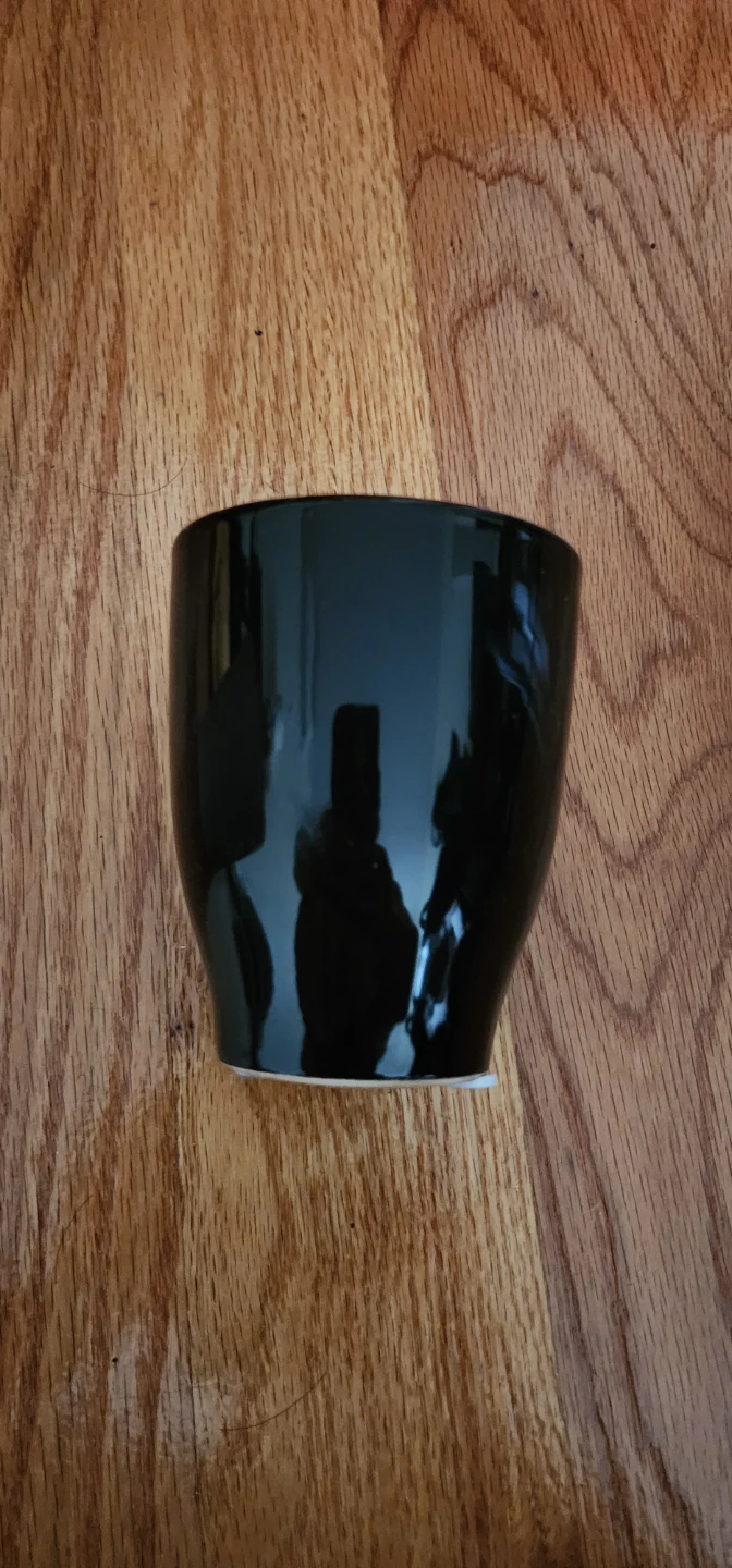 Black Ceramic Flower Pot 4" ⚽