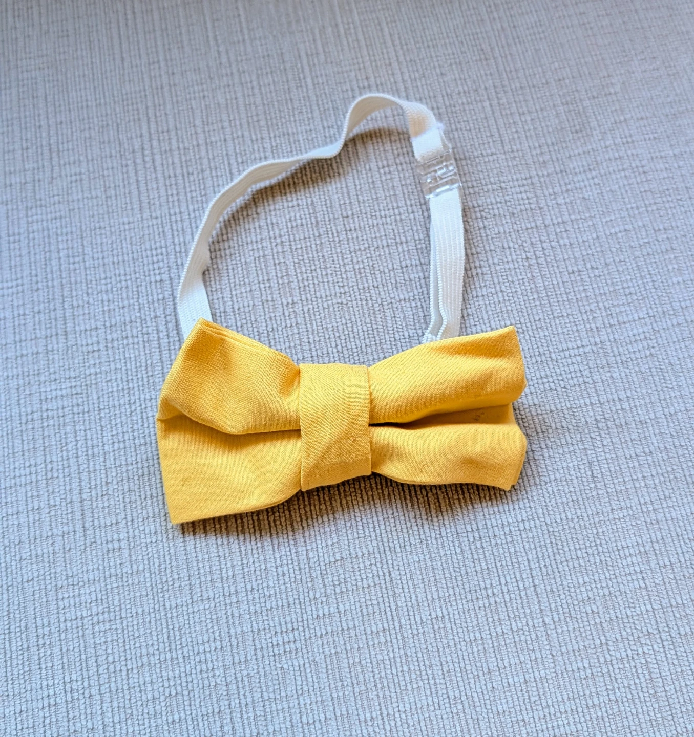 Yellow Bow Tie with Elastic Strap