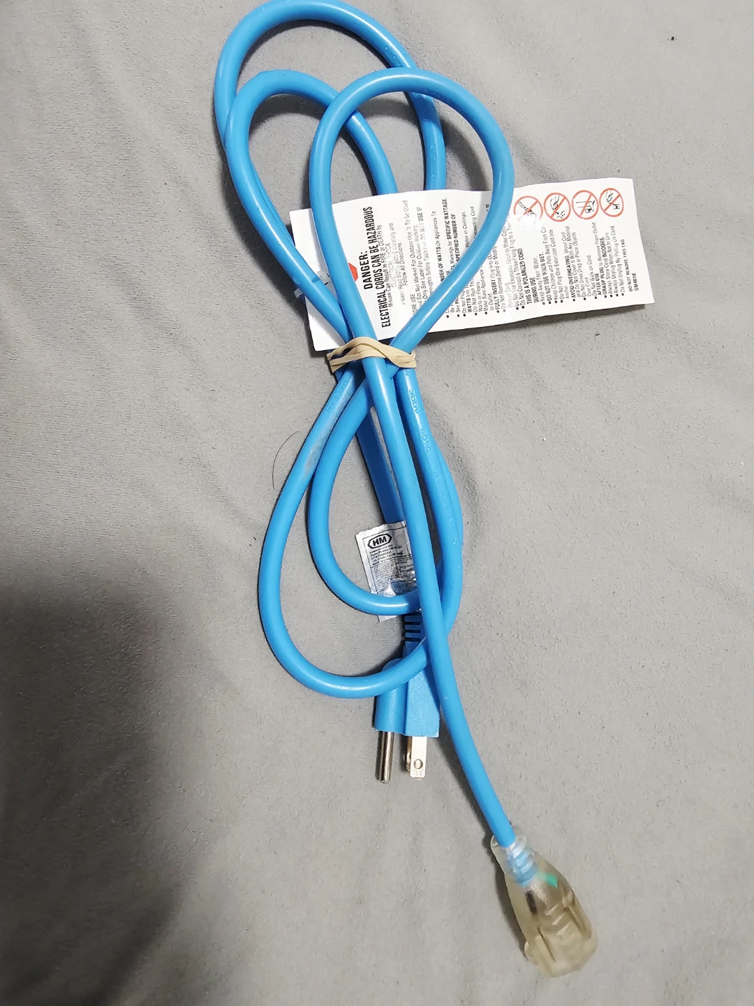 Bright Blue Extension Cord