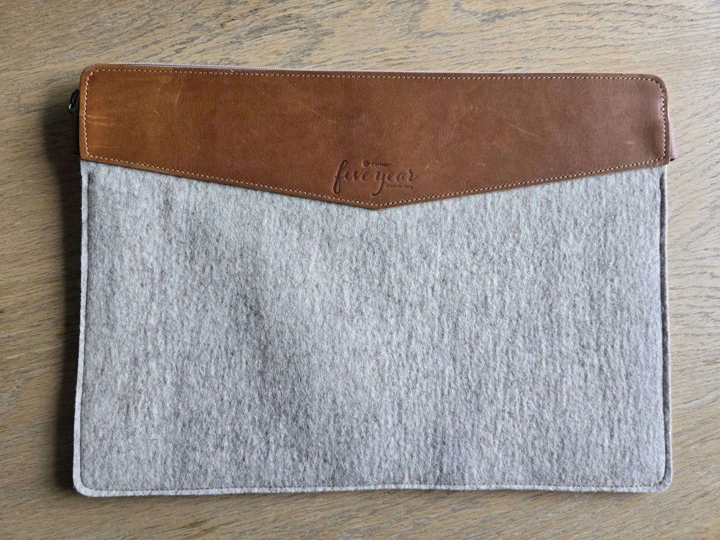Wool Laptop Folio in Cognac 11"×15" - photo 2