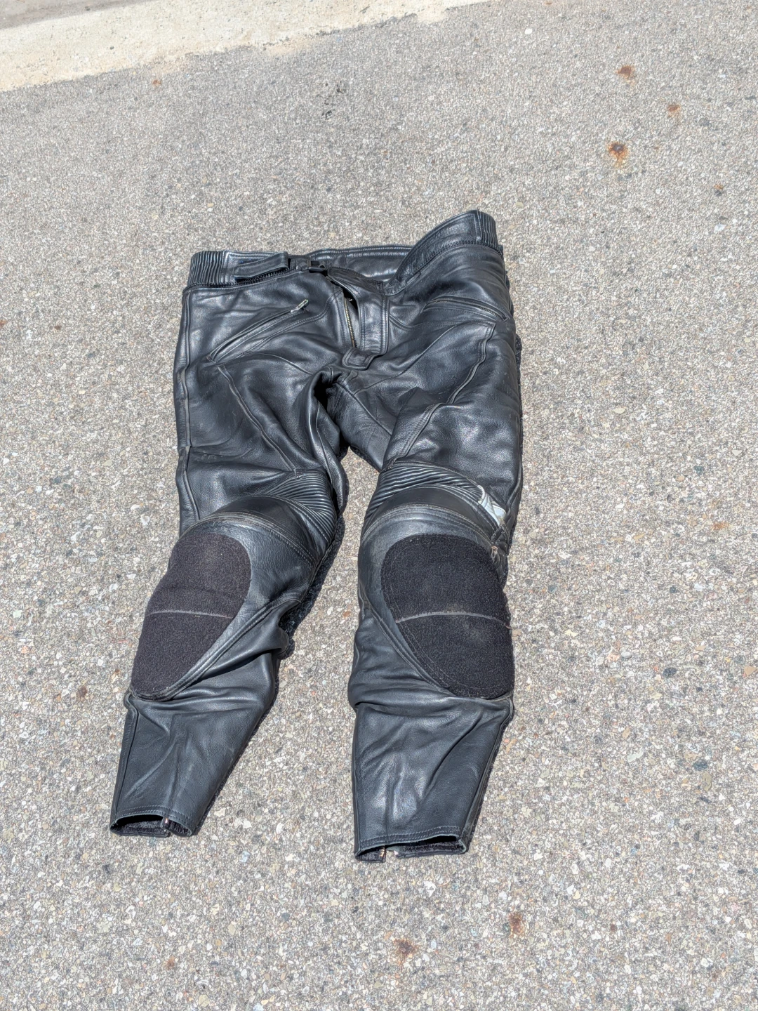 XXL Black Leather Motorcycle Pants