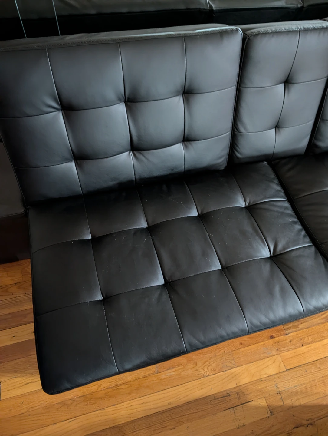 Black  Futon Sofa with Cup Holders - photo 2