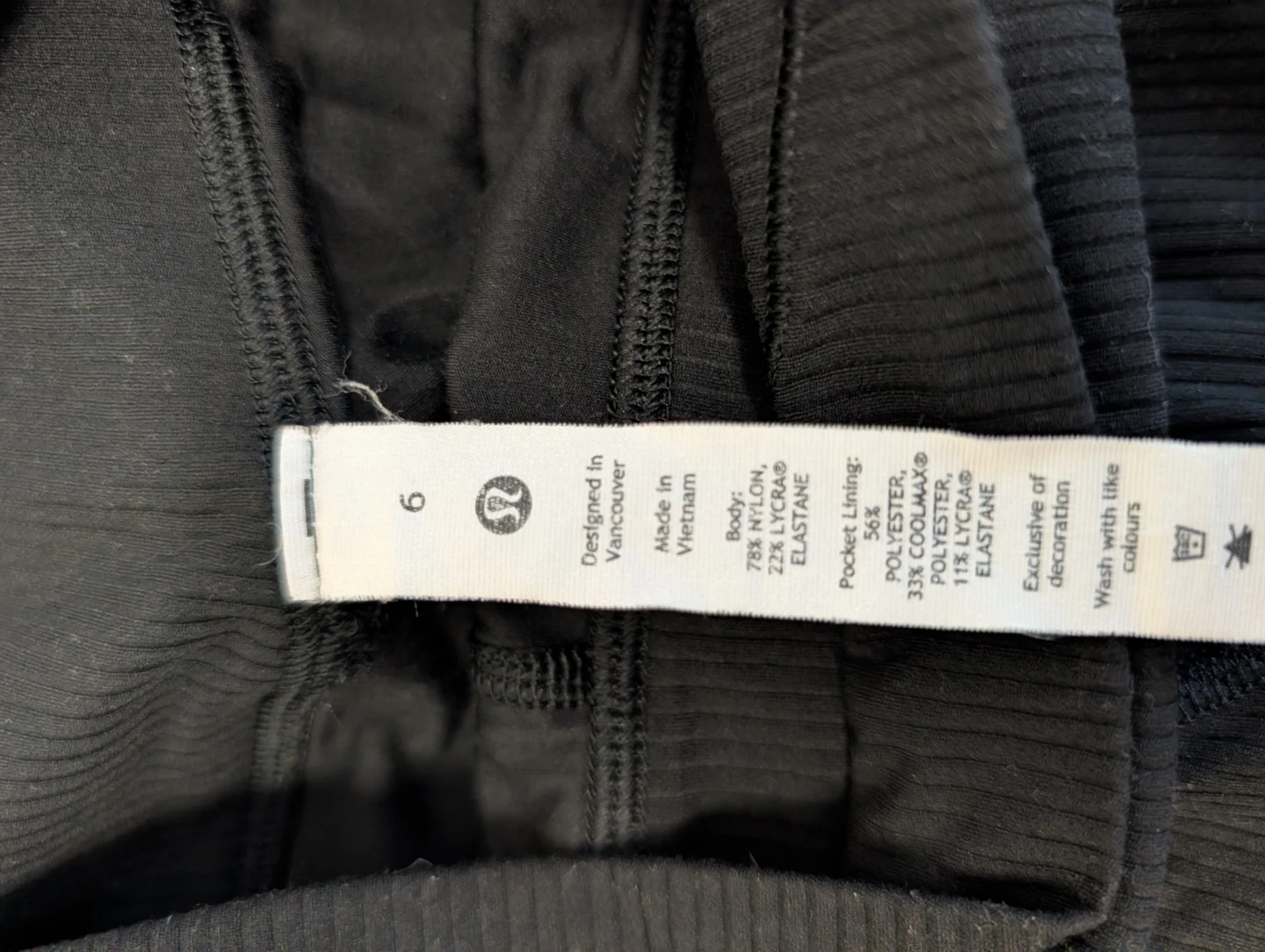 Lululemon Black Ribbed Align Leggings Size 6 - photo 3