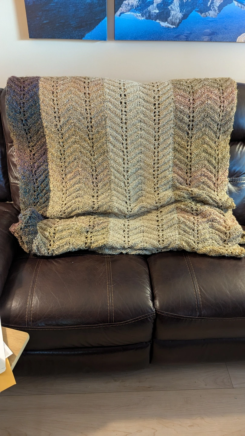 Hand-Knitted Throw Blanket
