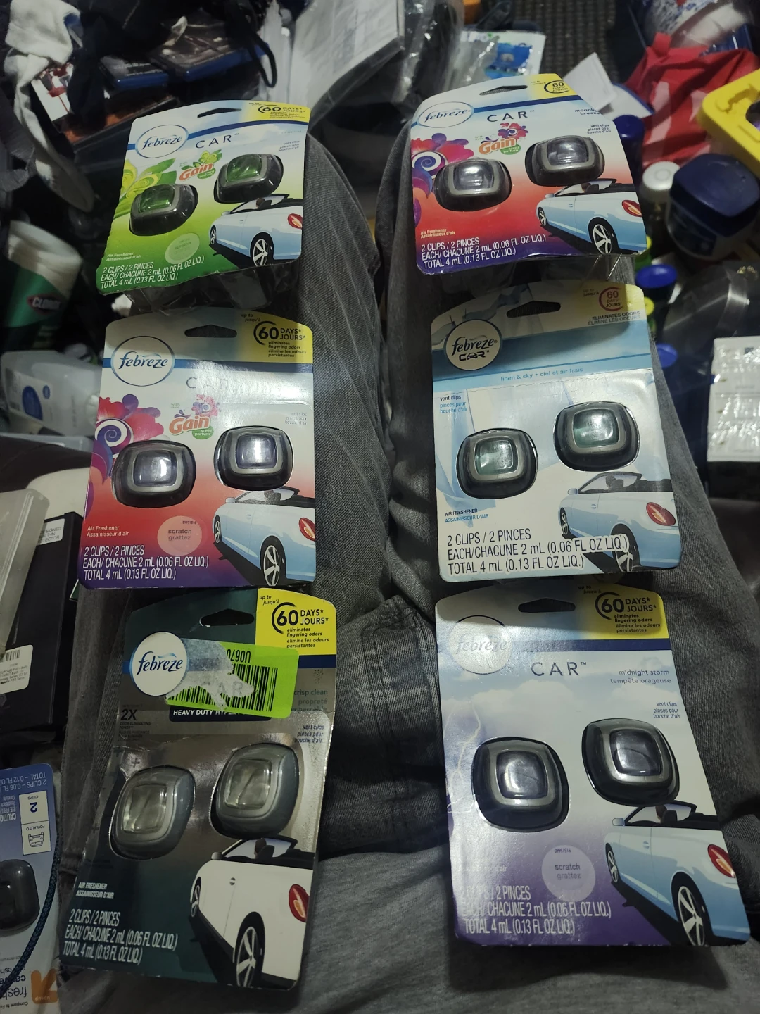 Febreze Car Air Freshener Vent Clips - Gain & Midnight Sto