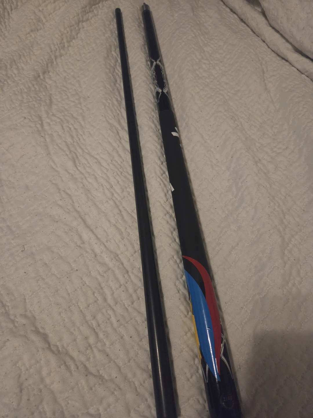 Fiberglass graphite  cue