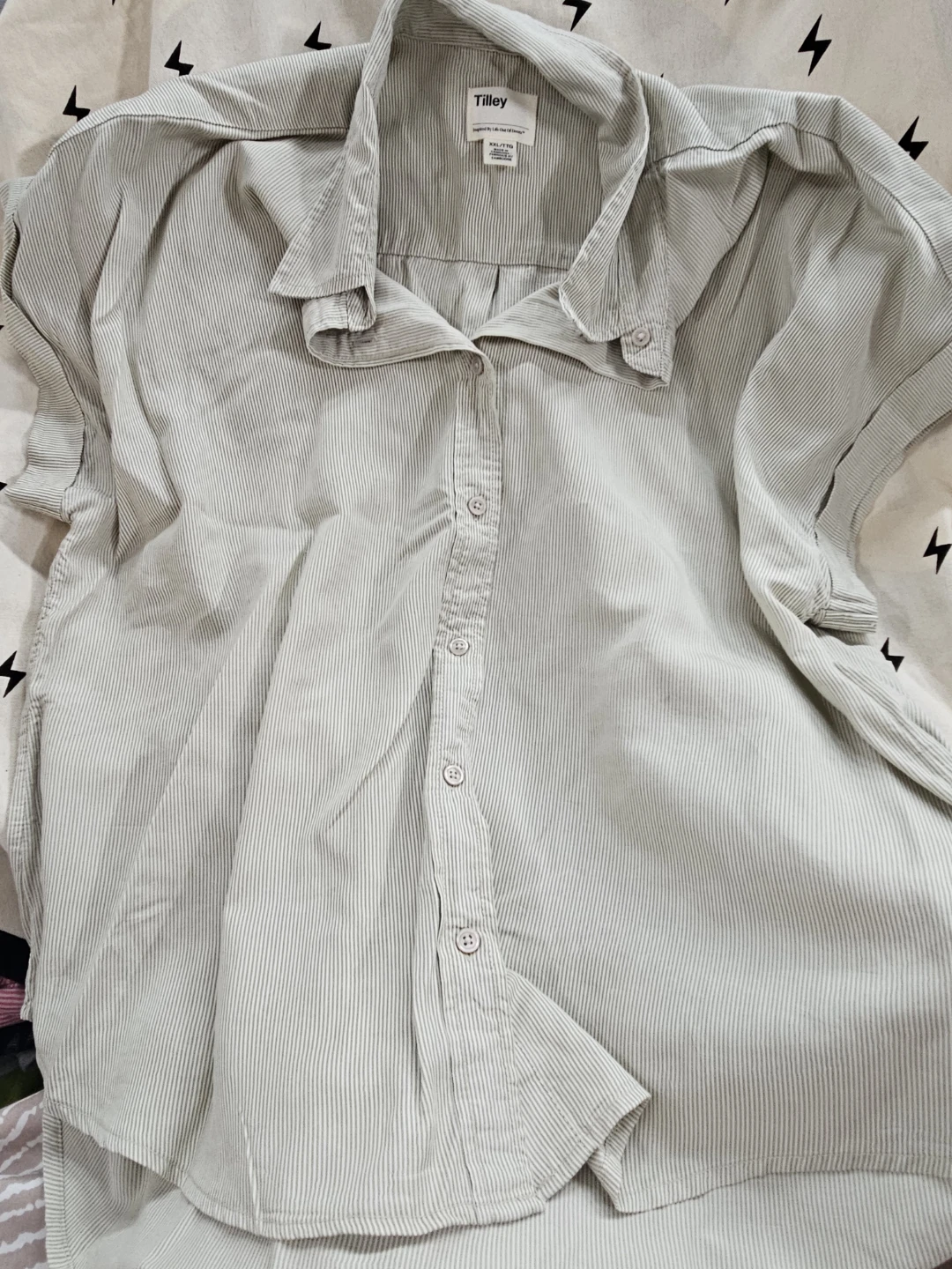Tilley Striped Tencel Button-Up Shirt XXL