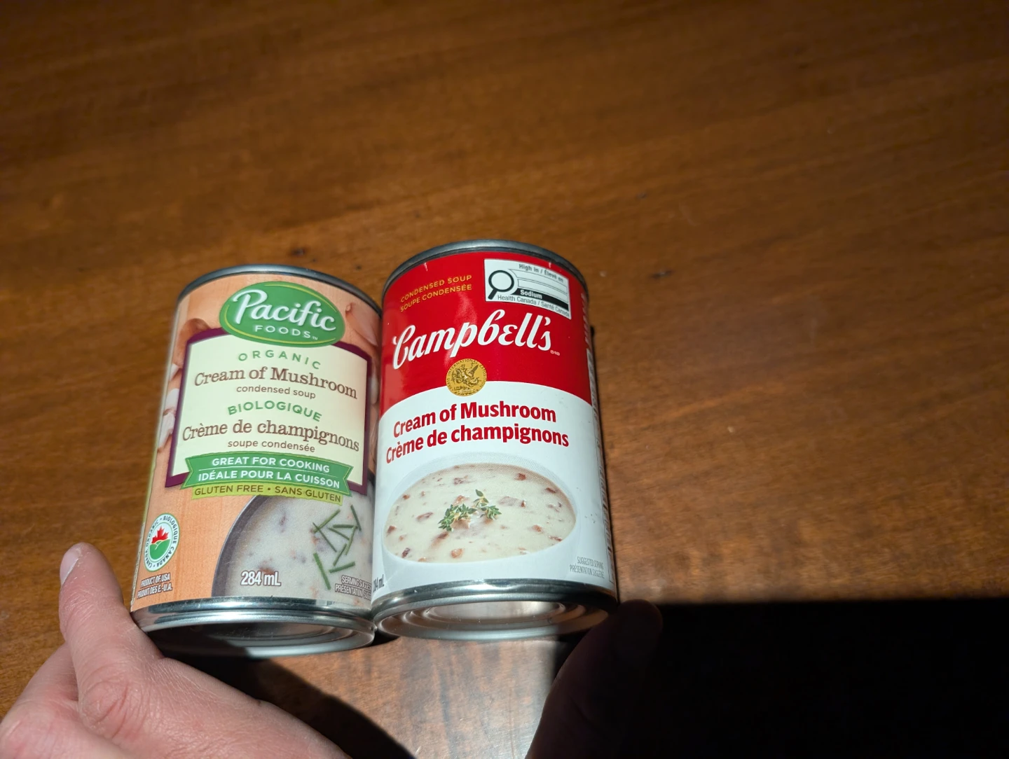 Campbell's & Pacific Foods Cream of Mushroom Soup (2 cans)