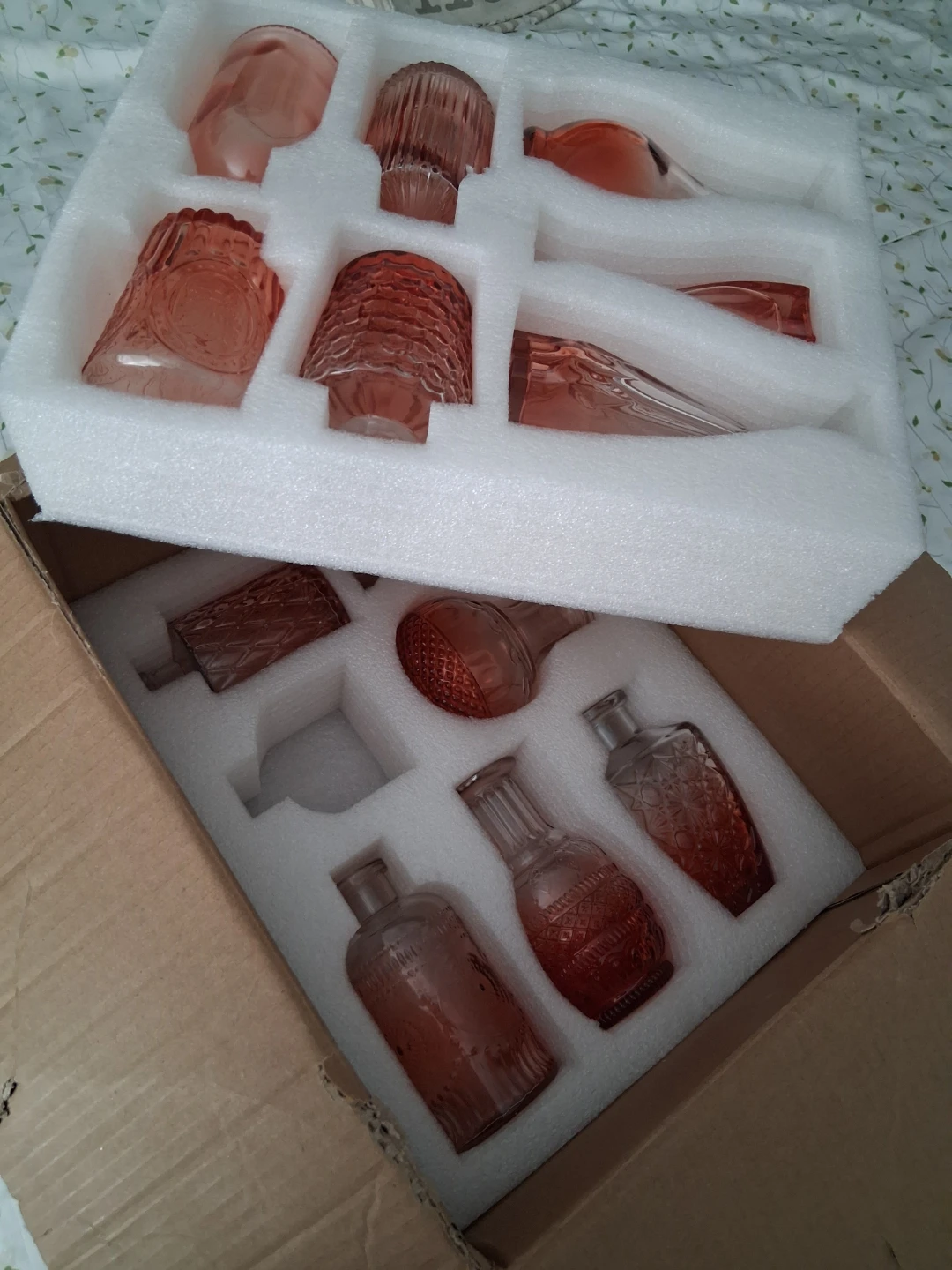Set of 8 Decorative Glass Bud Vases Pink - photo 2