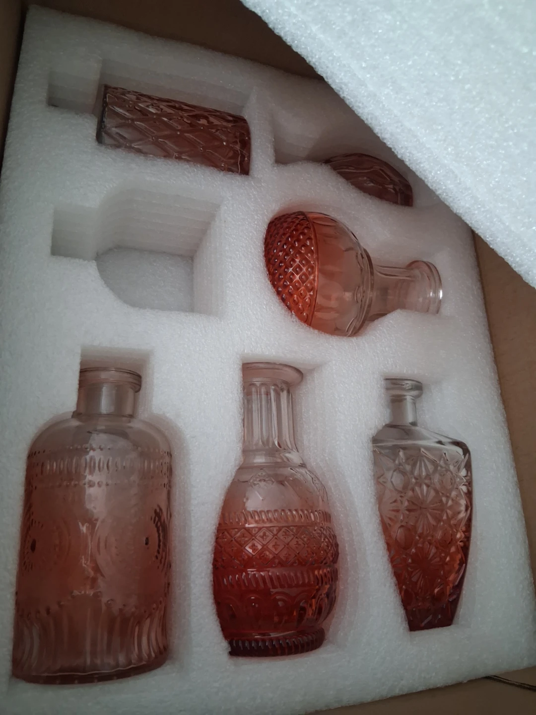 Set of 8 Decorative Glass Bud Vases Pink - photo 3
