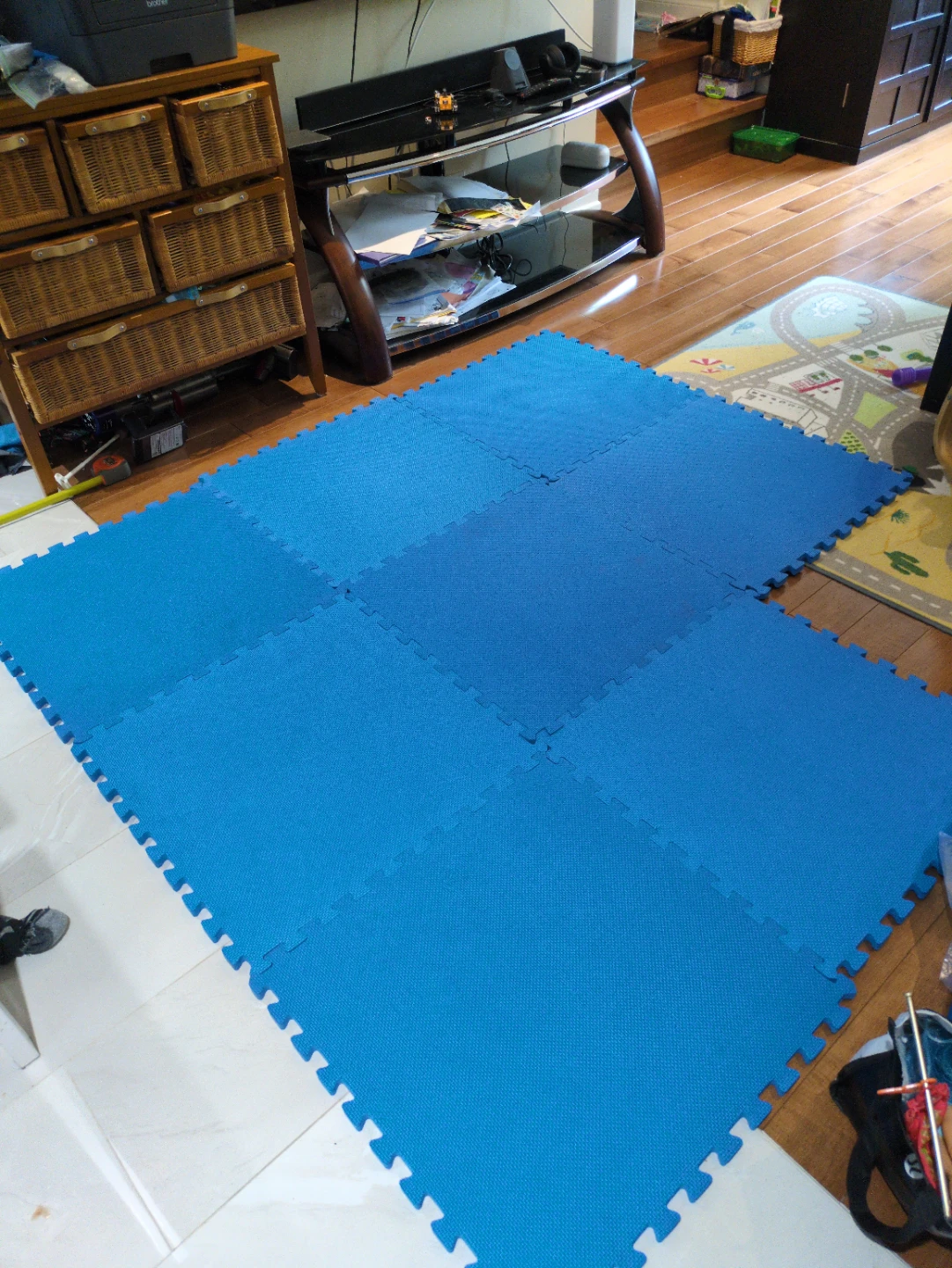 Blue Interlocking Foam Floor Mats 2'x2'