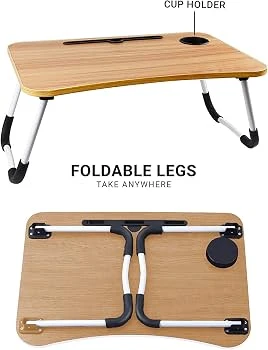 Foldable Laptop Lap Desk with Cup Holder - photo 2