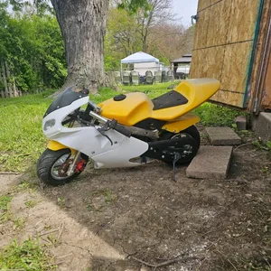 Yellow and White Pocket Bike