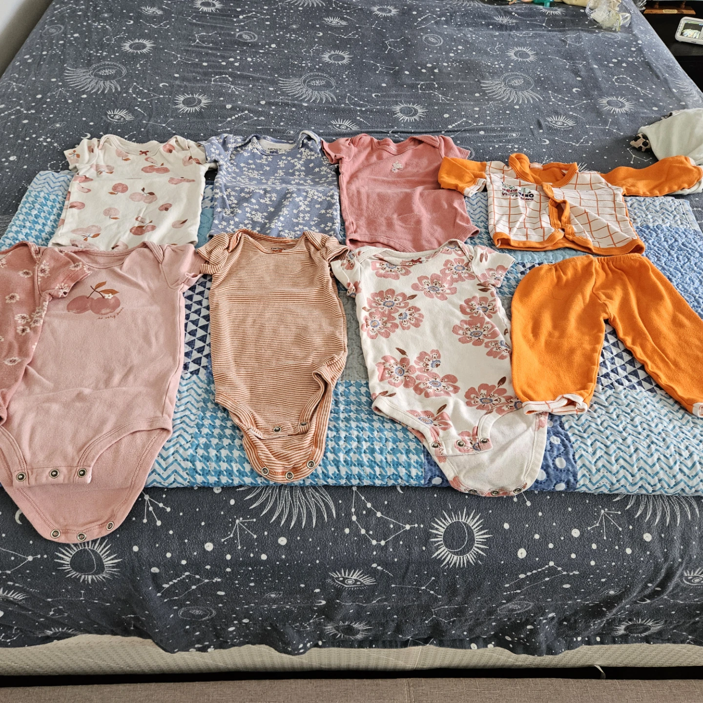 9 month Baby Clothes Bundle (Bodysuits & Pants)