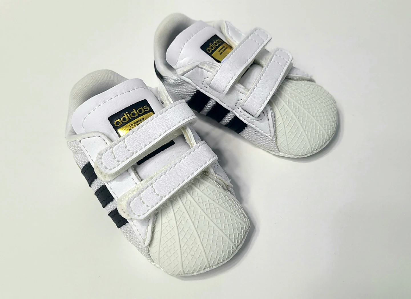 Adidas Superstar Crib Shoes - White/Black (0-6mos)