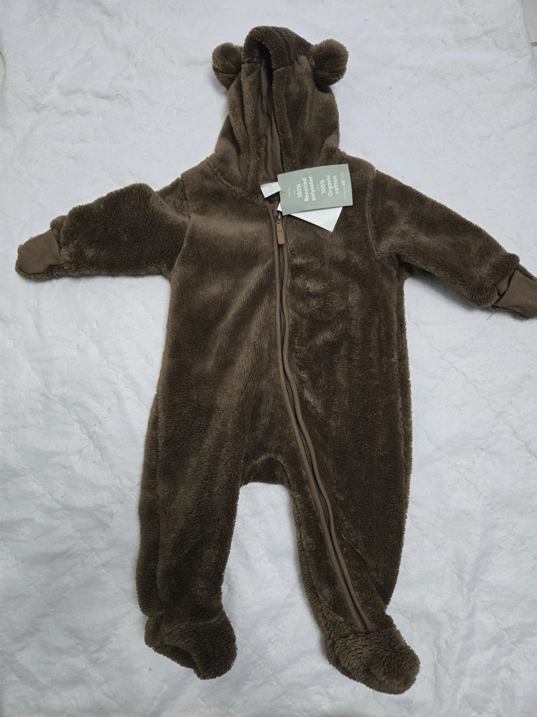H&M Bear Fleece Bunting Suit