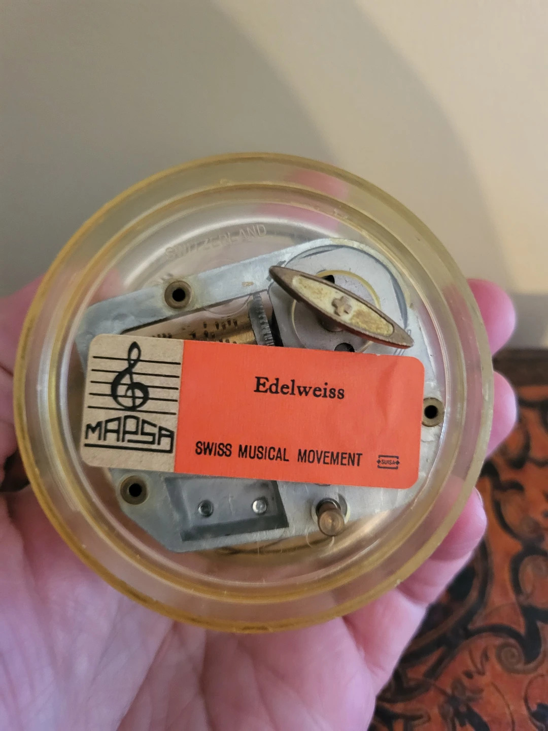 MAPSA Edelweiss Swiss Musical Movement Music Box - photo 3
